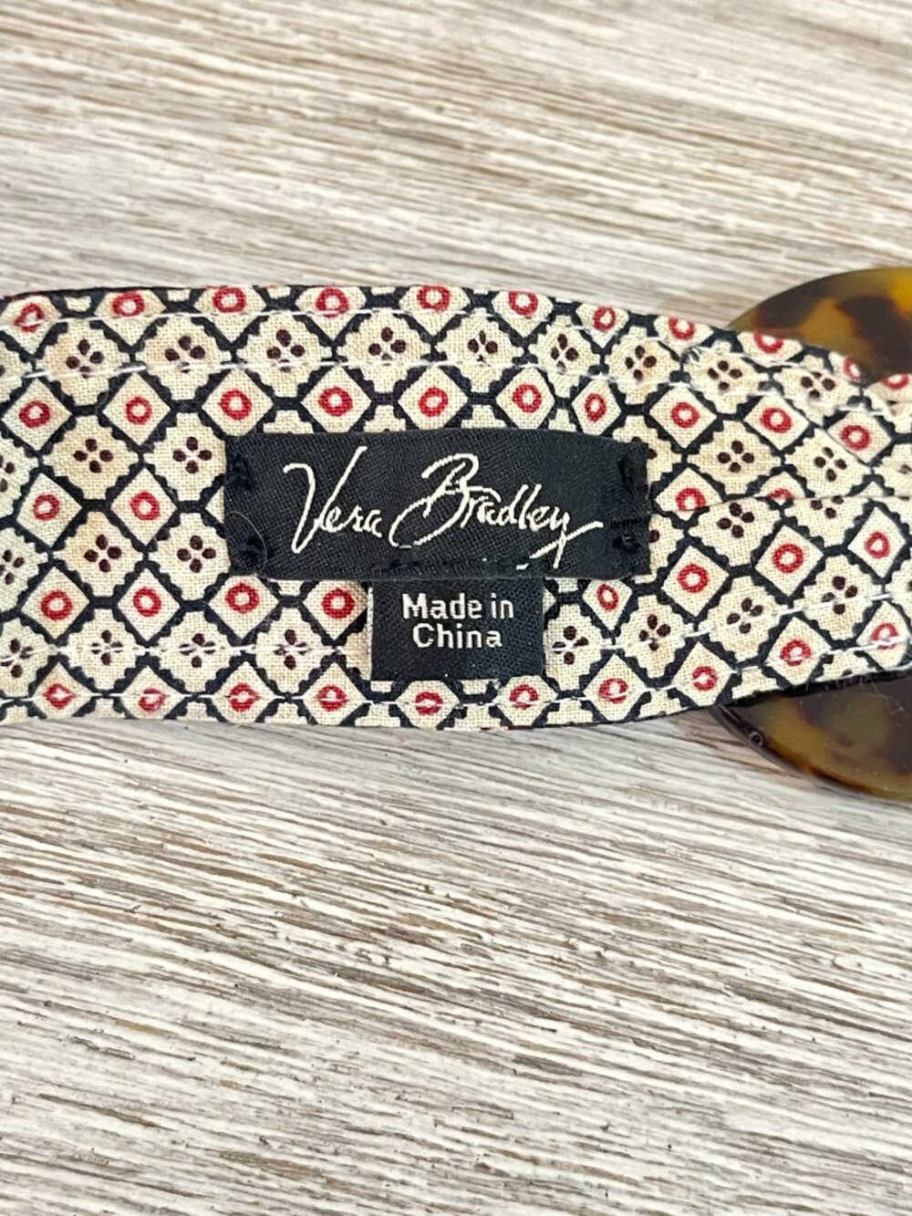 New Vera Bradley Belt Classic Black Fabric NWT - Picture 6 of 8